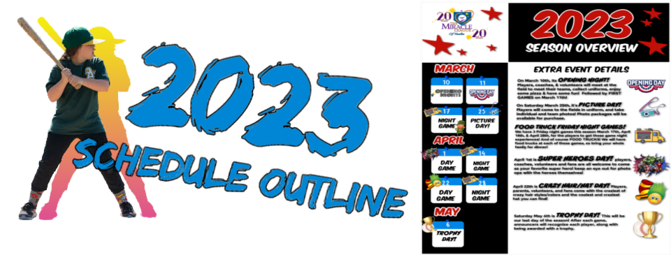 2023 Schedule Outline
