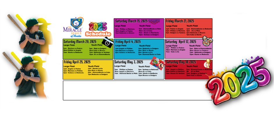 2025 Game Times Schedule